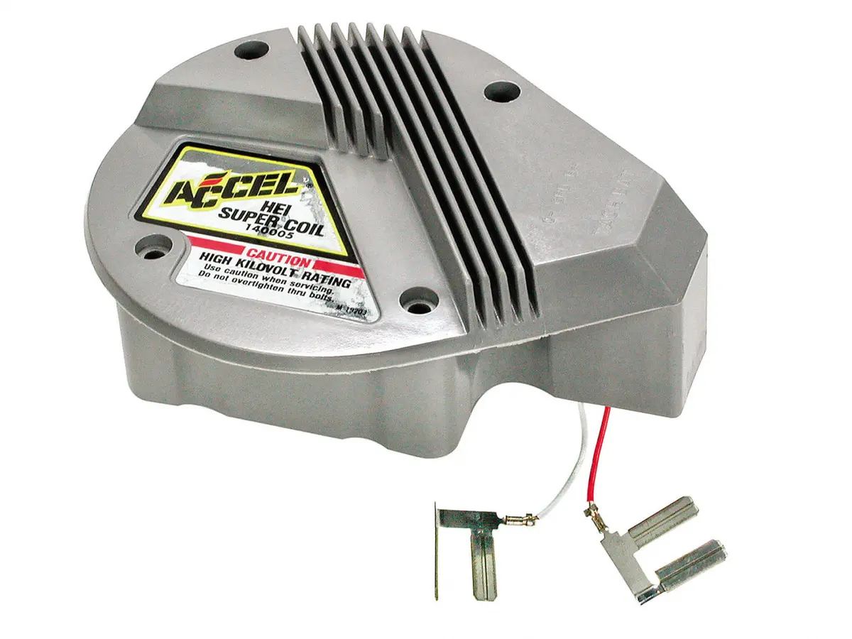 Accel Ignition Coil - Supercoil - Hei In Cap - 1973-1997 - Red And White Primary Wire 1