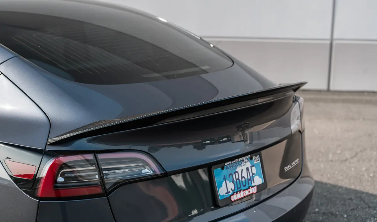 Vr Aero Gloss Carbon Fiber Trunk Spoiler Tesla Model 3 2018 1