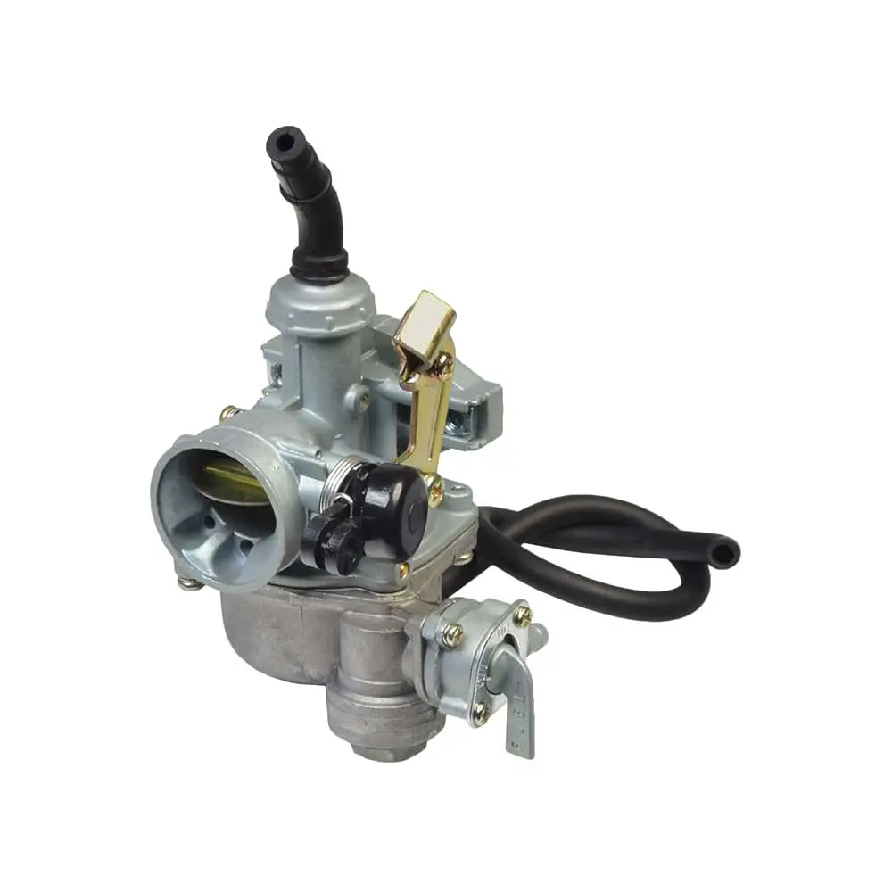 Pz19 Carburetor With 19 Mm Intake, Right Side Cable Choke, & Fuel Shut-Off Valve For 50Cc, 70Cc, & 90Cc Atvs & Dirt Bikes 1