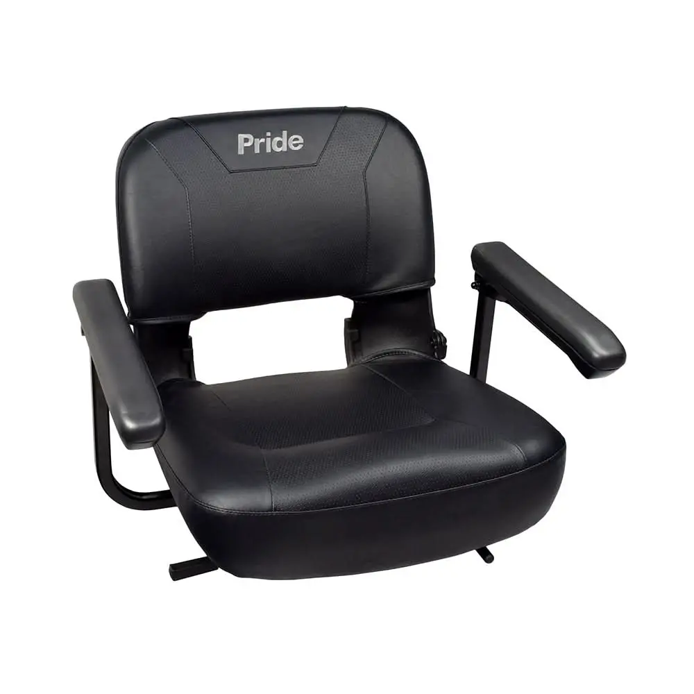 18" Black Vinyl Molded Seat Assembly For Pride Mobility Scooters (Used) (Set151299) 1