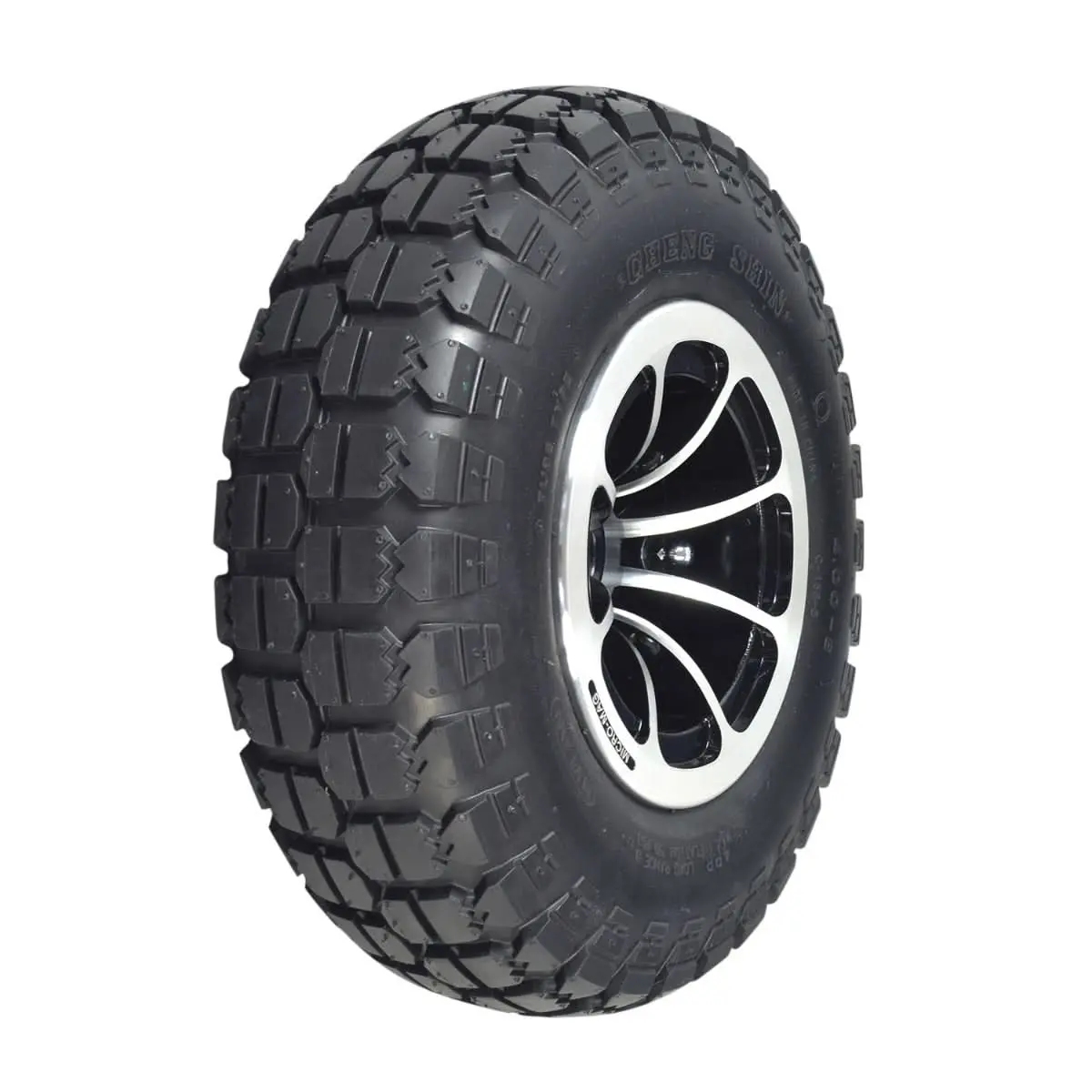 14"X4" Flat-Free Wheel Assembly With Black Rim For The Quantum 4Front, Q6 Edge 2.0, Q6 Edge 2.0 X, & Q6 Edge 3.0 (Whl147601) 1
