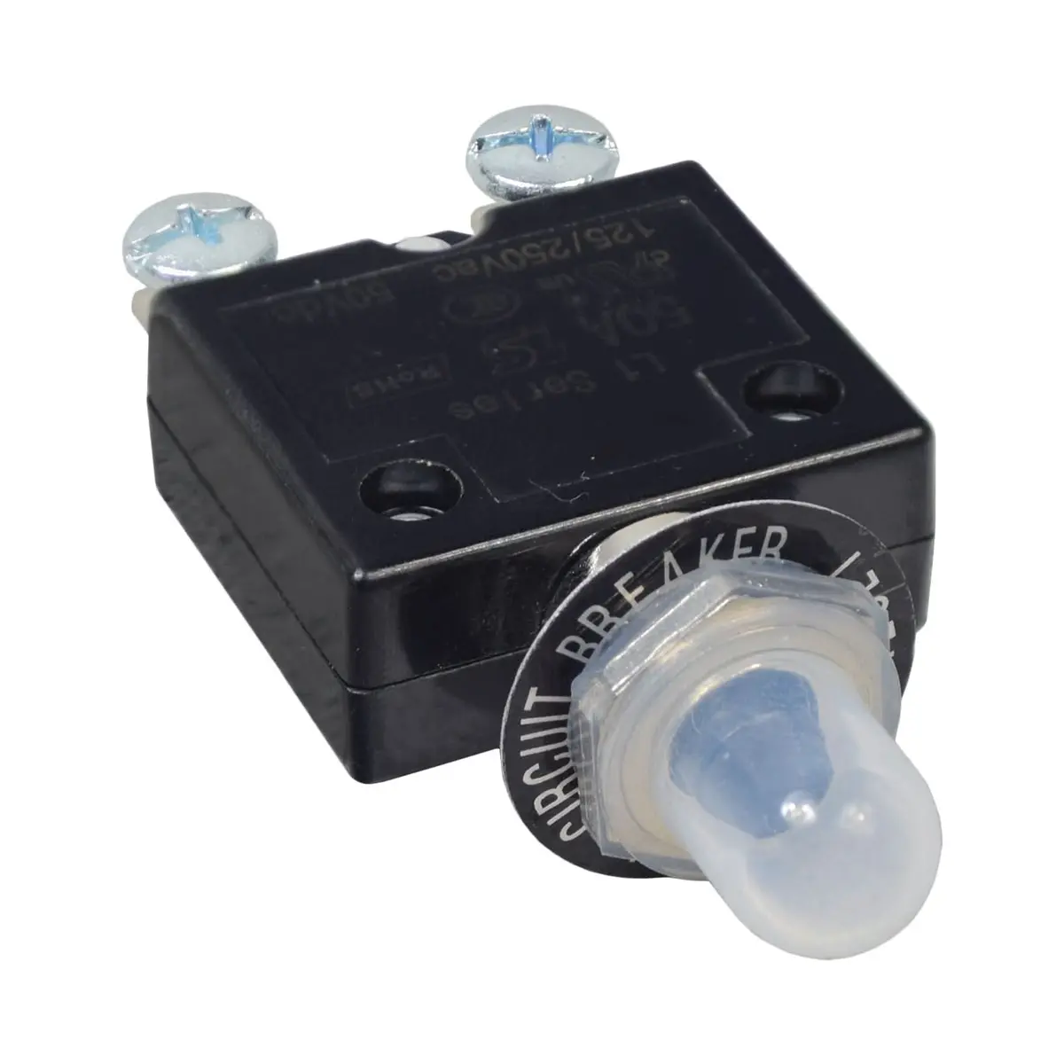 50 Amp (50A) 125/250Vac / 50Vdc Push-Button Reset Circuit Breaker (Lrb402307) 1