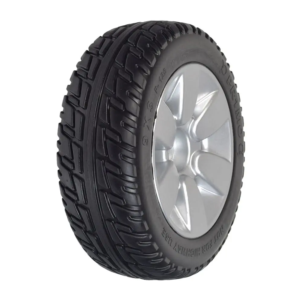 9"X3" (2.80/2.50-4) Flat-Free Drive Wheel Assembly With Silver Rim & Black Tire For Jazzy Select Elite & Pride Tss 300 (Whlasmb2017) (Blemished) 1