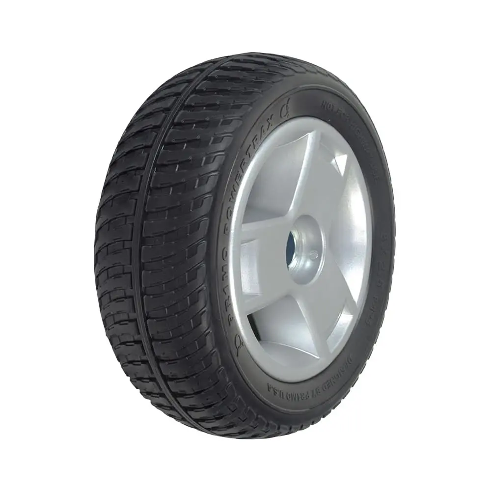 8"X2.50" Black Flat-Free Rear Wheel Assembly With Silver Tri-Spoke Rim For Go-Go Scooters (Whlasmb1864) 1