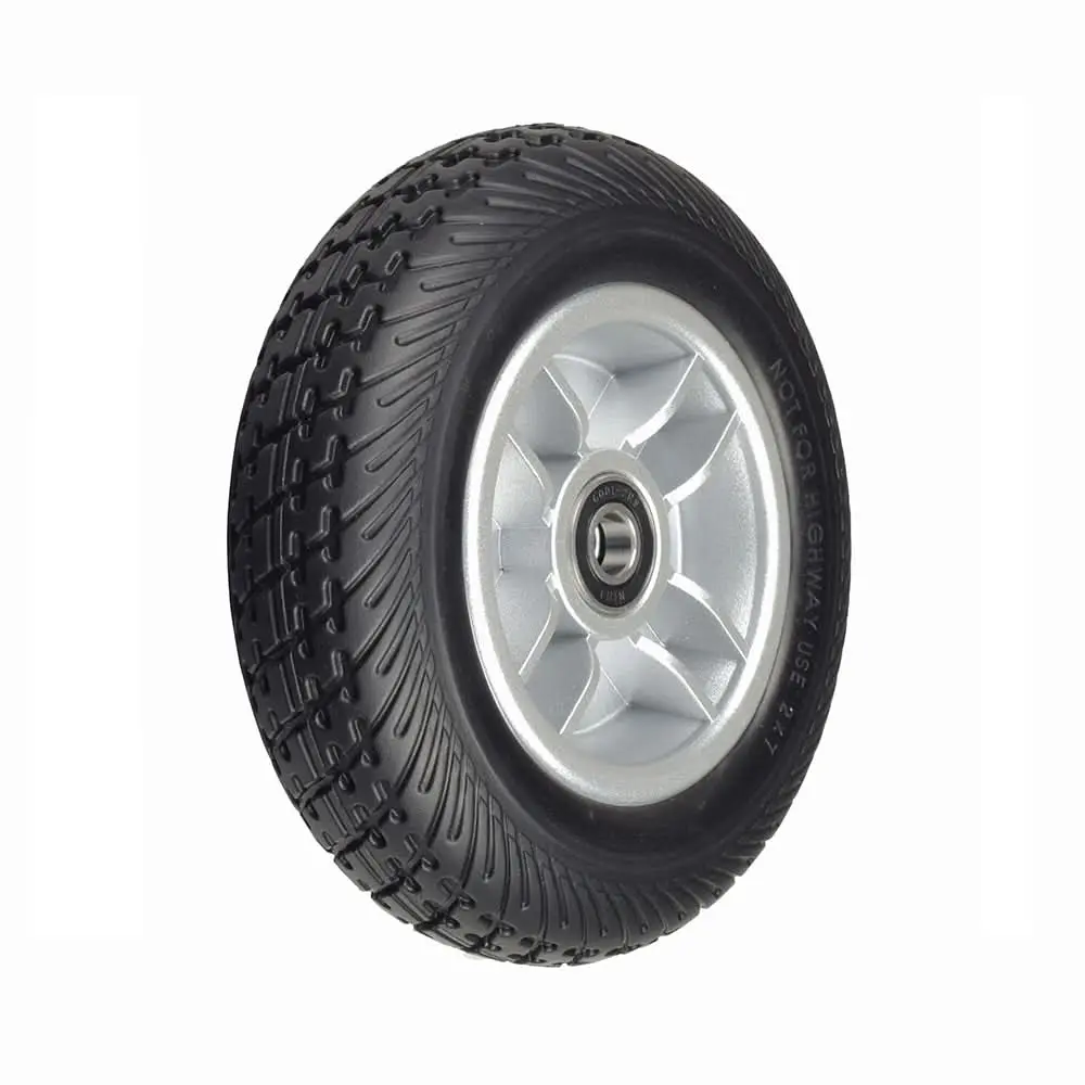 7"X2" Black Flat-Free Front Wheel Assembly With Silver Rim For The Go-Go Elite Traveller (Sc44e) & Go-Go Ultra X (Sc44x) 4-Wheel Mobility Scooter (Whlasmb1841) 1