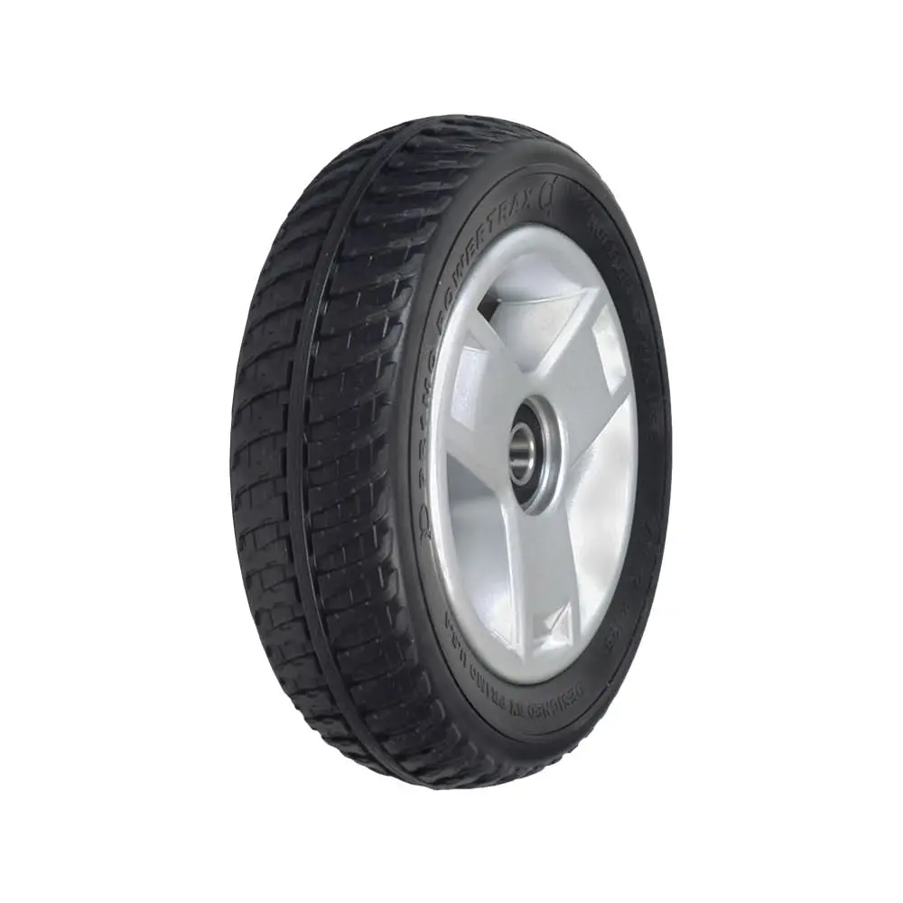 7"X2" Black Flat-Free Front Wheel Assembly With Silver Tri-Spoke Rim For 4-Wheel Go-Go Elite Traveller (Sc44e) & Go-Go Lx With Cts (S54lx) Scooters (Whlasmb1868) 1