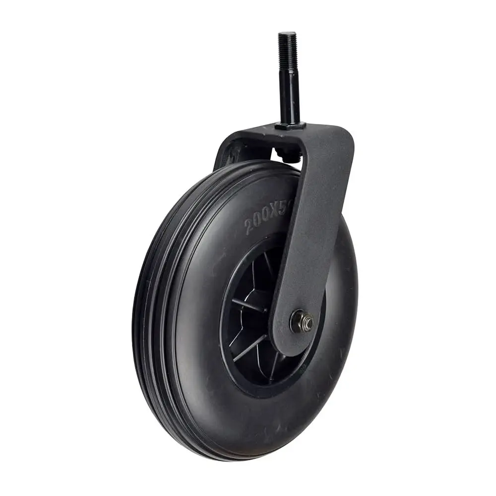 8"X2" (200X50) Black Flat-Free Caster Assembly With Fork For Jazzy Select Hd Power Chair (Frmasmb17199) 1