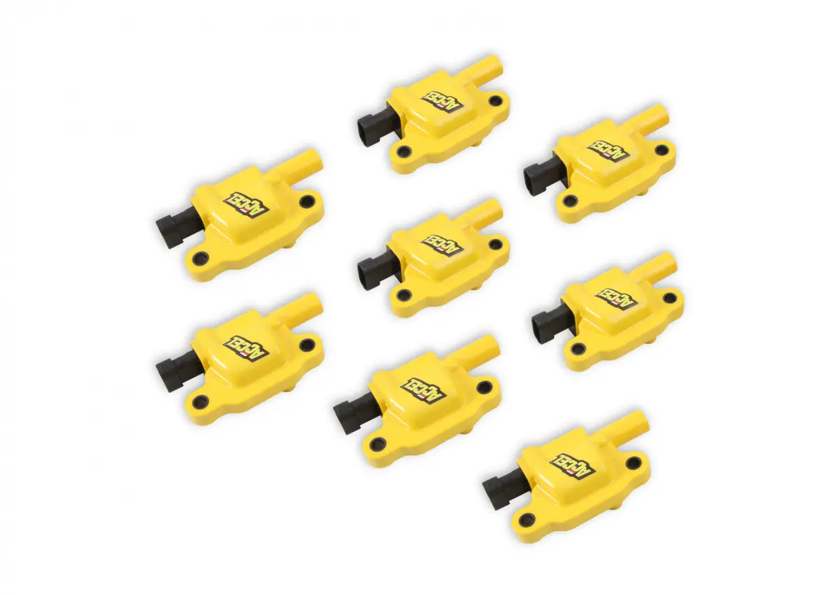 Accel Ignition Coils - Supercoil Gm Ls2/Ls3/Ls7 Engines, Yellow, 8-Pack 1