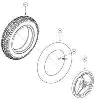 Pneumatic Wheel Assembly For Jazzy 1105 (Whlasmb1290) 1