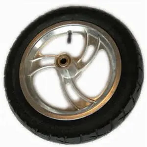 Front Wheel Assembly With 3-Spoke Rim For The Razor Pocket Mod (Versions 1-12) And Sport Mod 1