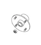 Pride Hurricane Front Wheel Hub Assembly For Solid Foam-Filled Wheels (Dwr9660c036) 1