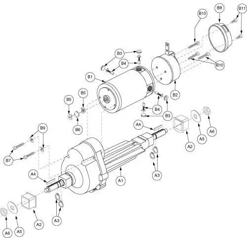 Motor Assembly (Motor, Transaxle, And Brake) For 2Nd Generation Pride Hurricane (Pmv5001) (Drvasmb1825) 1