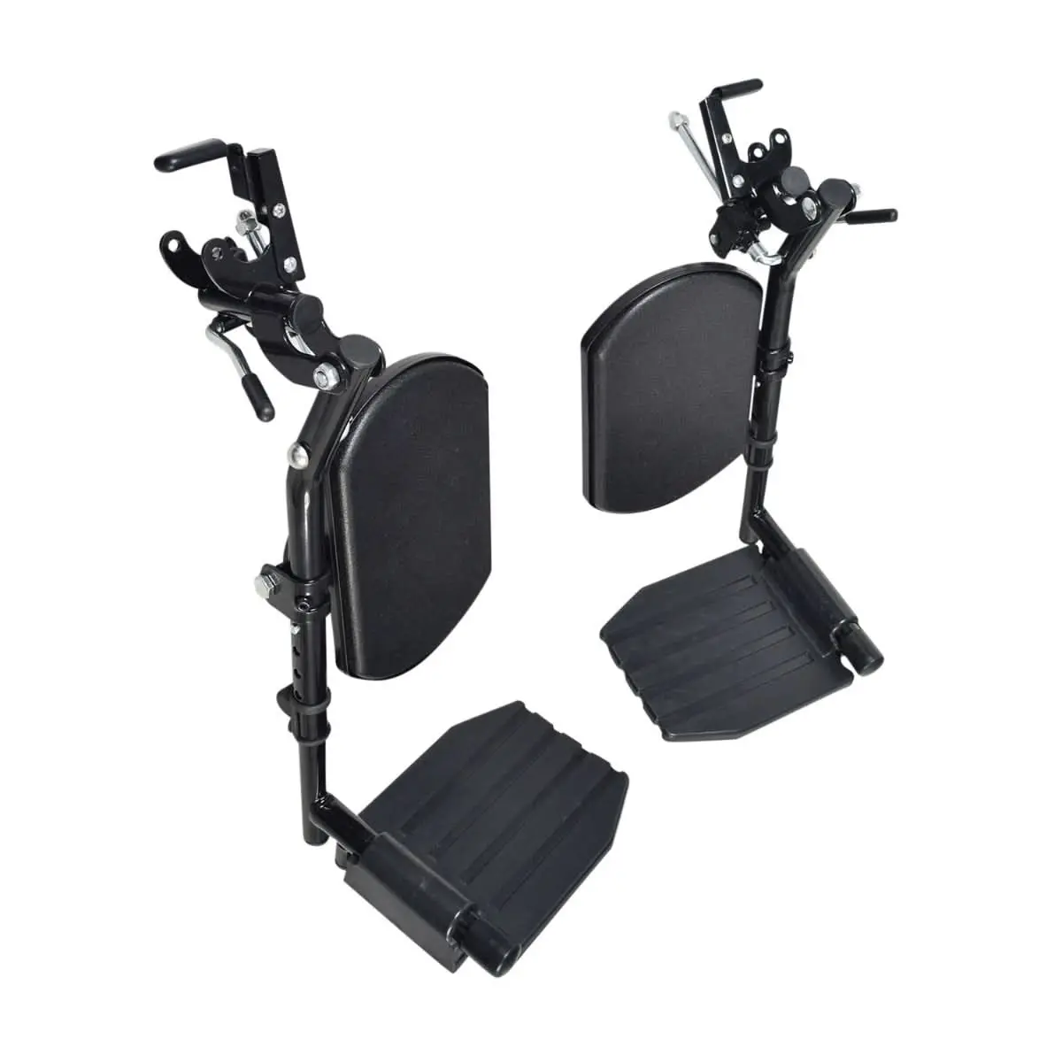 Hemi Leg Rests With Black Plastic Calf Pad & Composite Footplate For The Invacare Veranda Wheelchair (Set Of 2) (Tagrp2750501p) 1