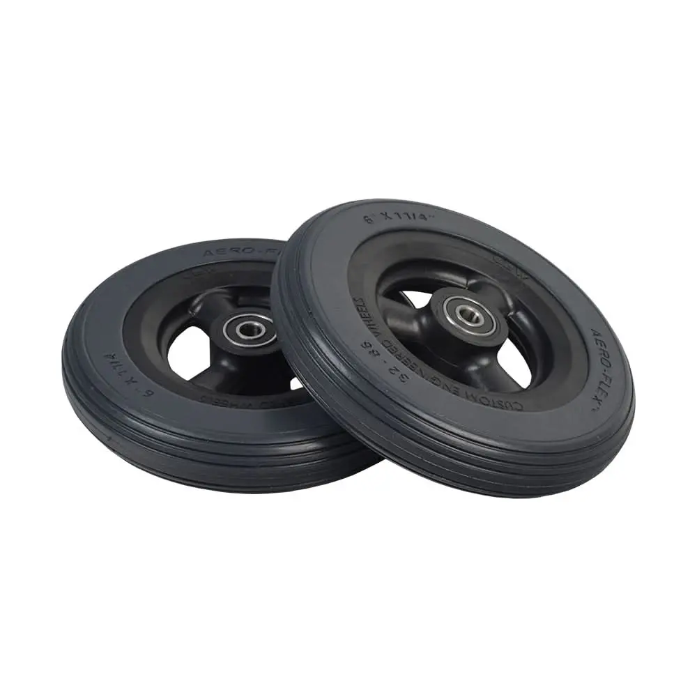 6"X1-1/4" Front Caster Wheel Assembly Set For Invacare At'm And At'm Qt Power Chairs (1034352) 1