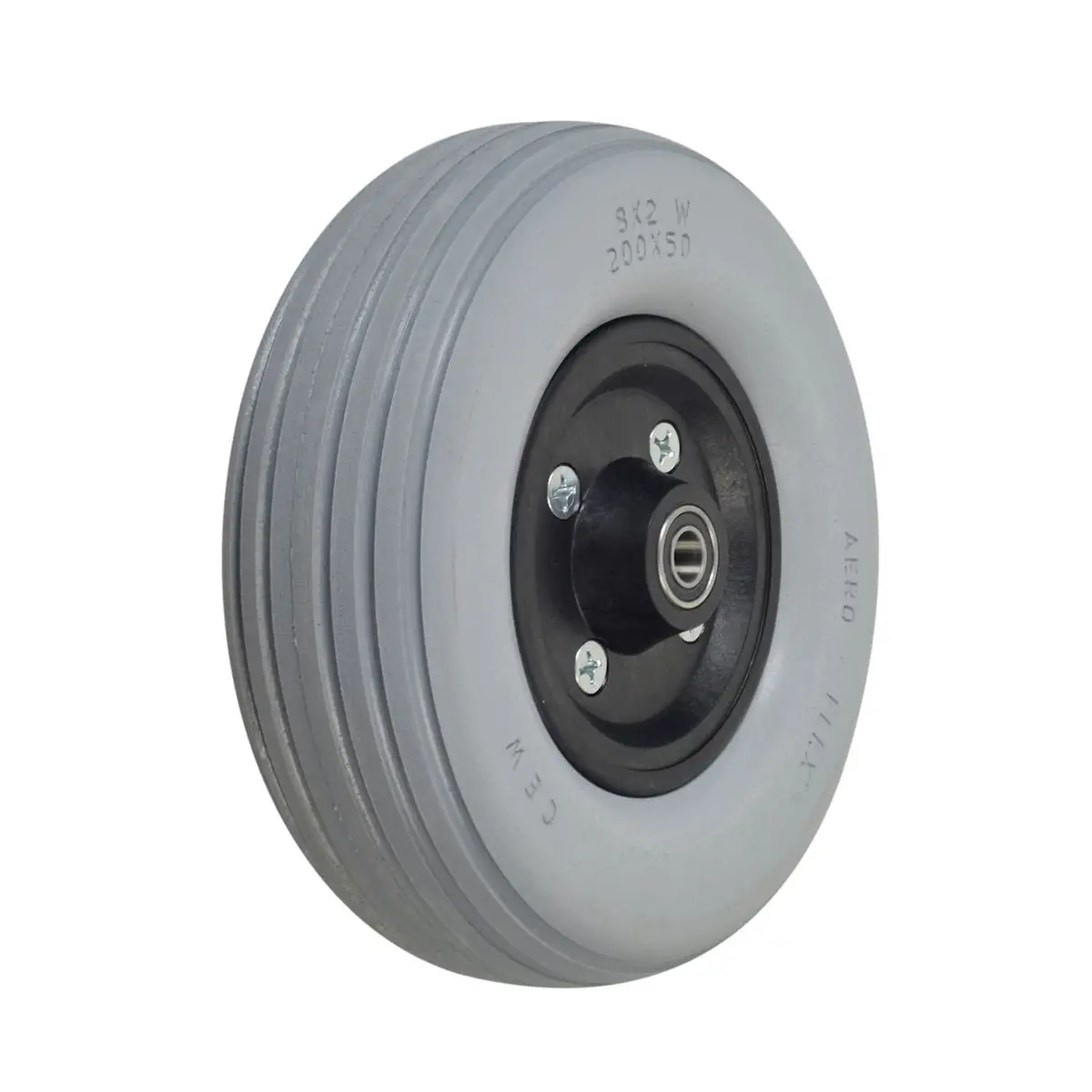 8"X2-1/4" Semi-Pneumatic Caster Wheel Assembly For Invacare Power Chairs (1101108) 1