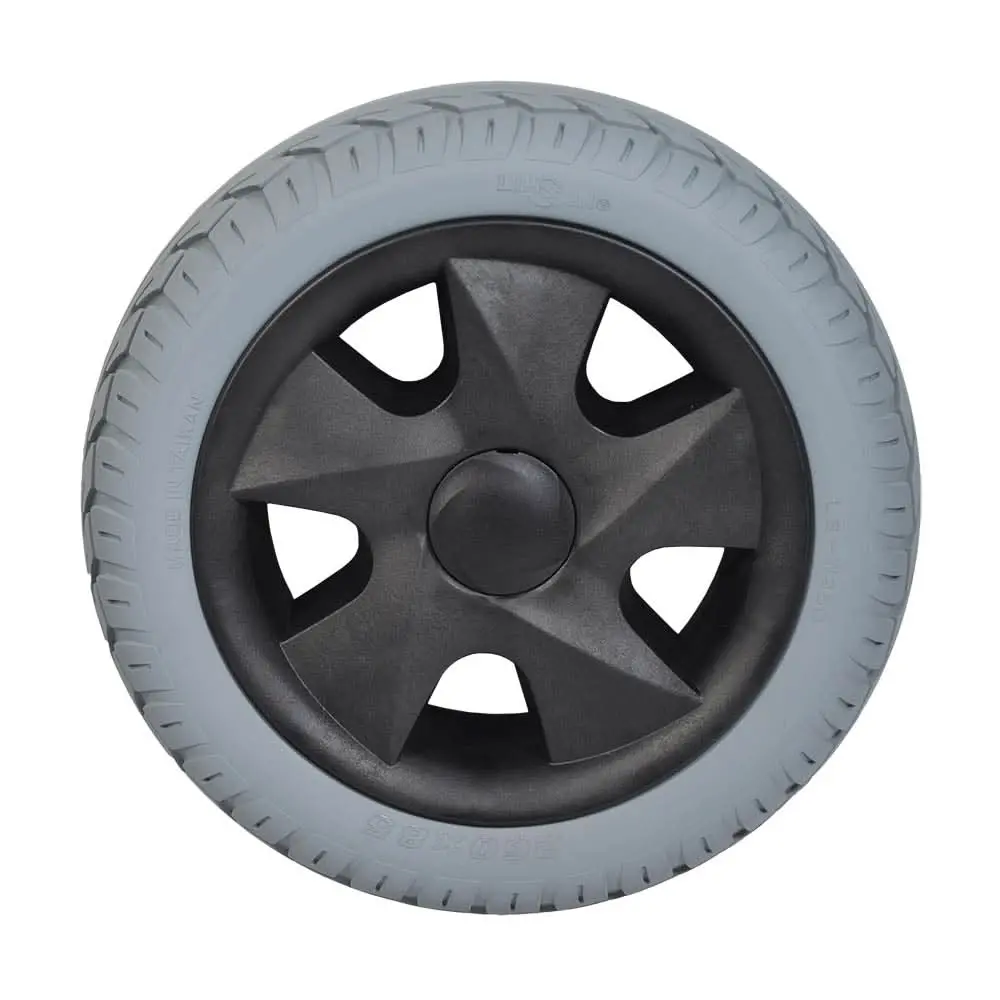 3.00-4 (10"X3", 260X85) Flat-Free Rear Wheel Assemblies For The 3-Wheeled Invacare Leo **Clearance** (1173790) 1
