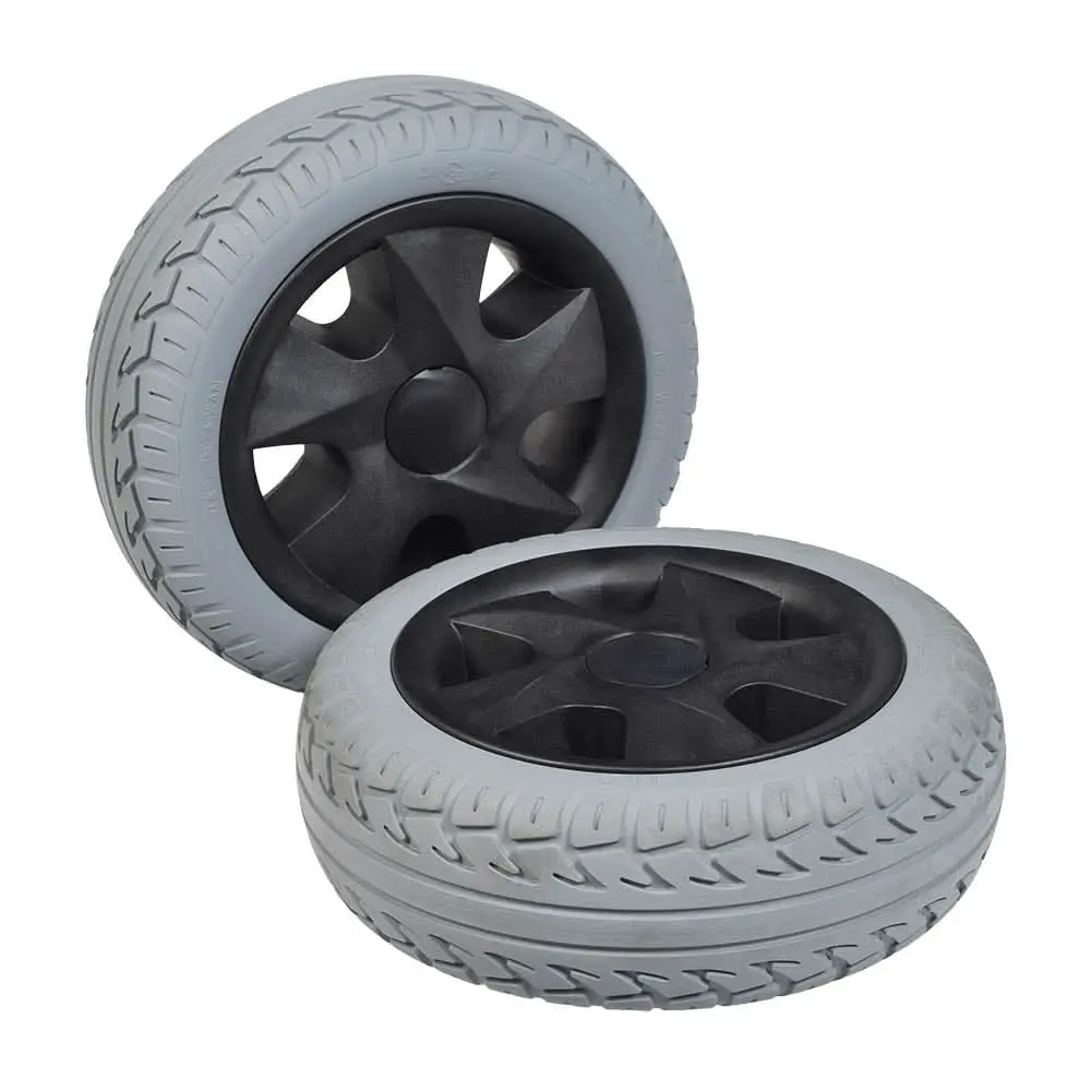 Foam-Filled 3.00-4 (10"X3", 260X85) Rear Wheel Assemblies For The 3-Wheeled Invacare Leo (Set Of 2) (1173790) 1