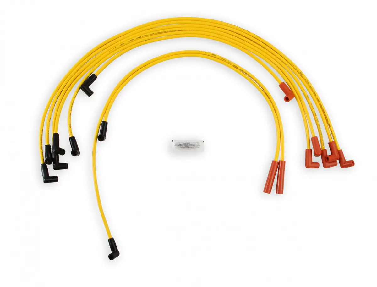 Accel Spark Plug Wire Set - 8Mm - Super Stock - Graphite Core - Yellow With Hei Style Boots- 1
