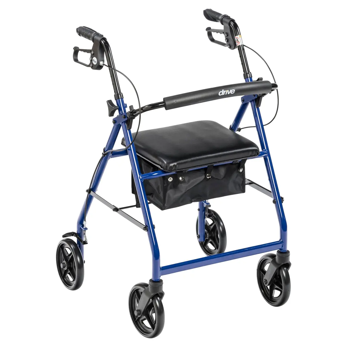 Aluminum Rollator Rolling Walker With Fold Up And Removable Back Support And Padded Seat 1