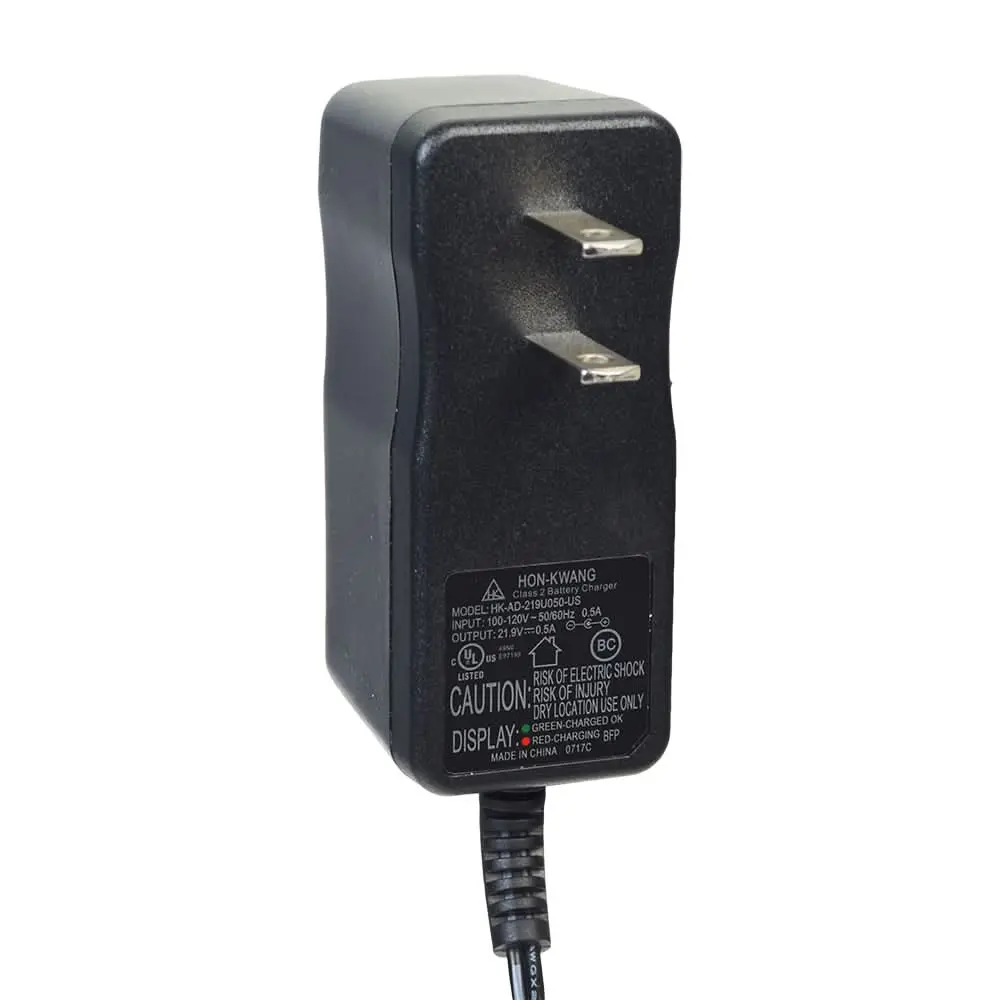 22 Volt (21.9 Volt) 0.5 Amp Coaxial Battery Charger For The Razor Drift Rider & Razorx Electric Skateboards 2