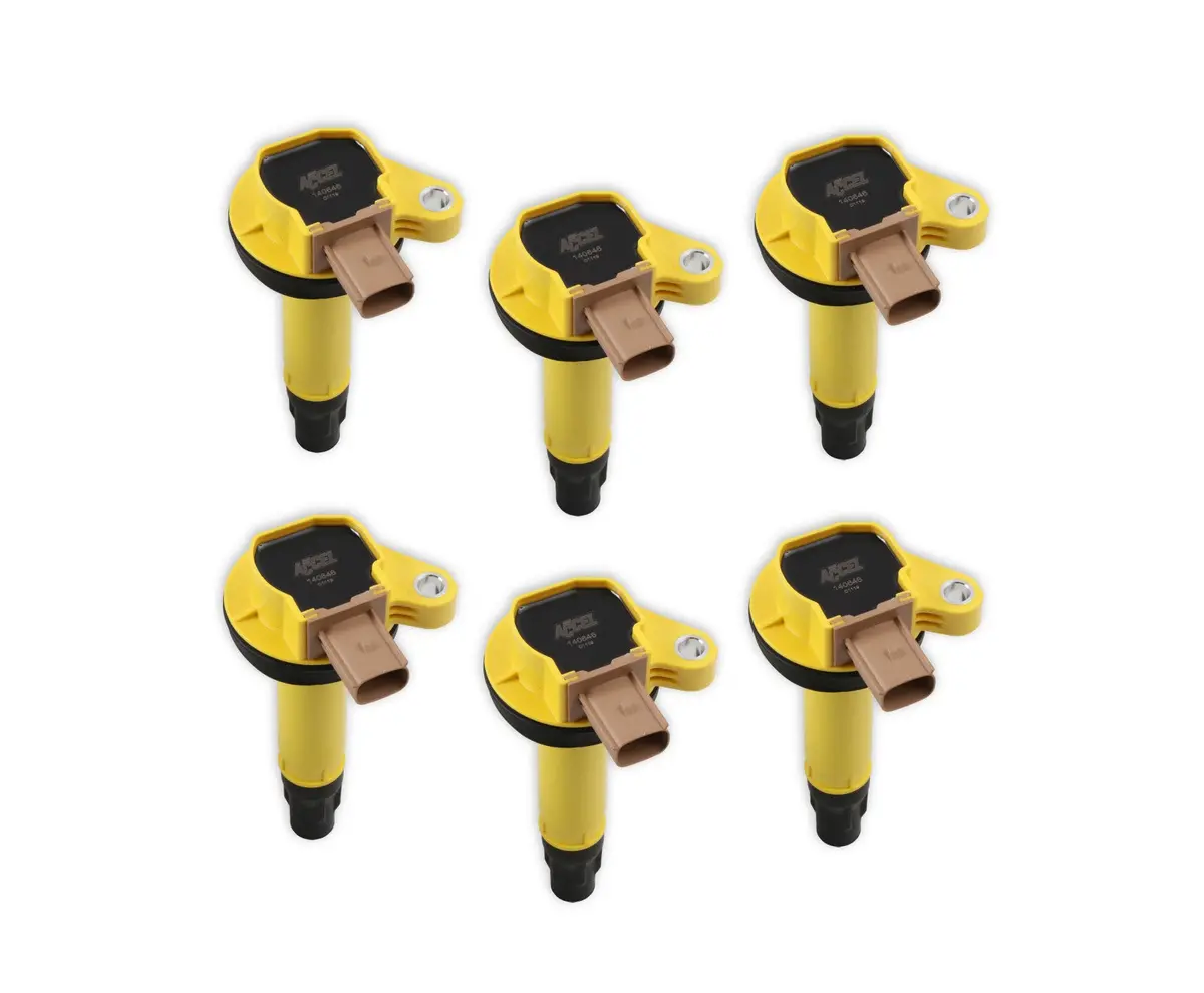 Accel Ignition Coil - Supercoil - 2010-2016 Ford Ecoboost 3.5L V6 - Yellow - 6-Pack (3-Pin) 1