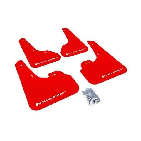 Rally Armor Red Mud Flap W/ White Logo Mazda 3 / Mazdaspeed 3 2010-2013 1