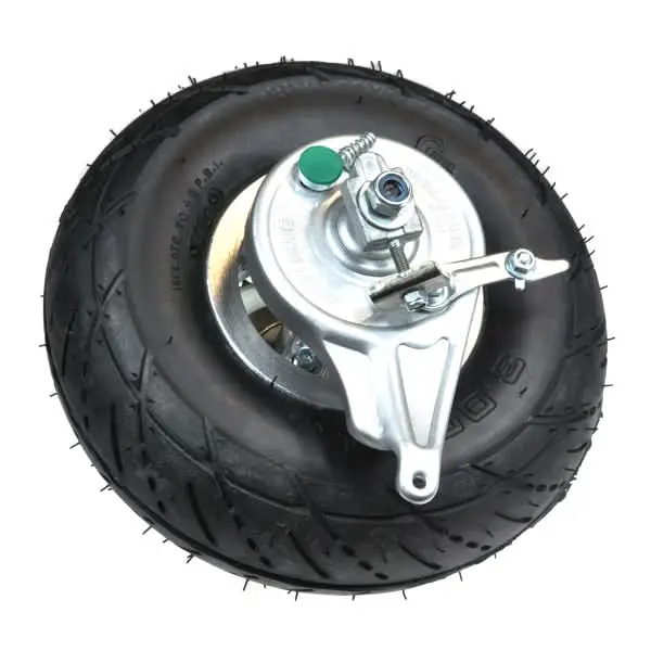 Rear Wheel Assembly With Silver Brake & #25 Chain Sprocket For The Razor Pocket Rocket, Versions 3-6 1