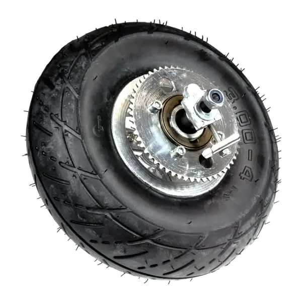 Rear Wheel Assembly With Silver Brake & #25 Chain Sprocket For The Razor Pocket Rocket, Versions 3-6 2