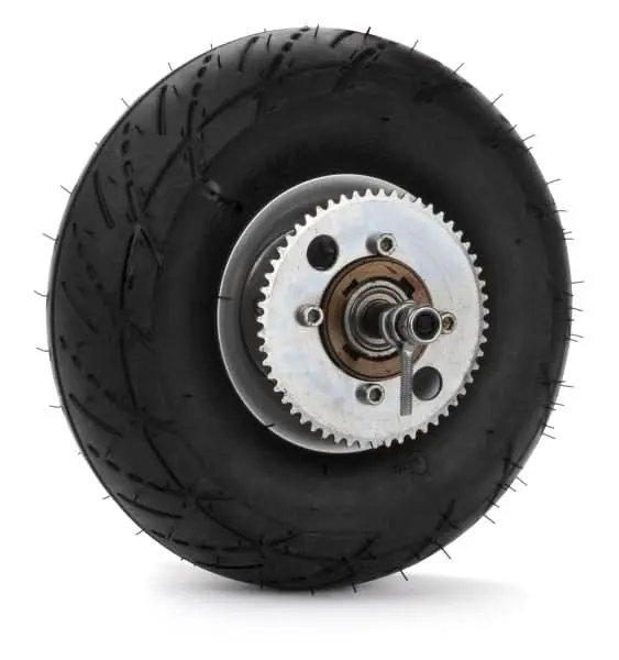 Rear Wheel Assembly With Black Band Brake For The Razor Pocket Rocket, Versions 7+ 1