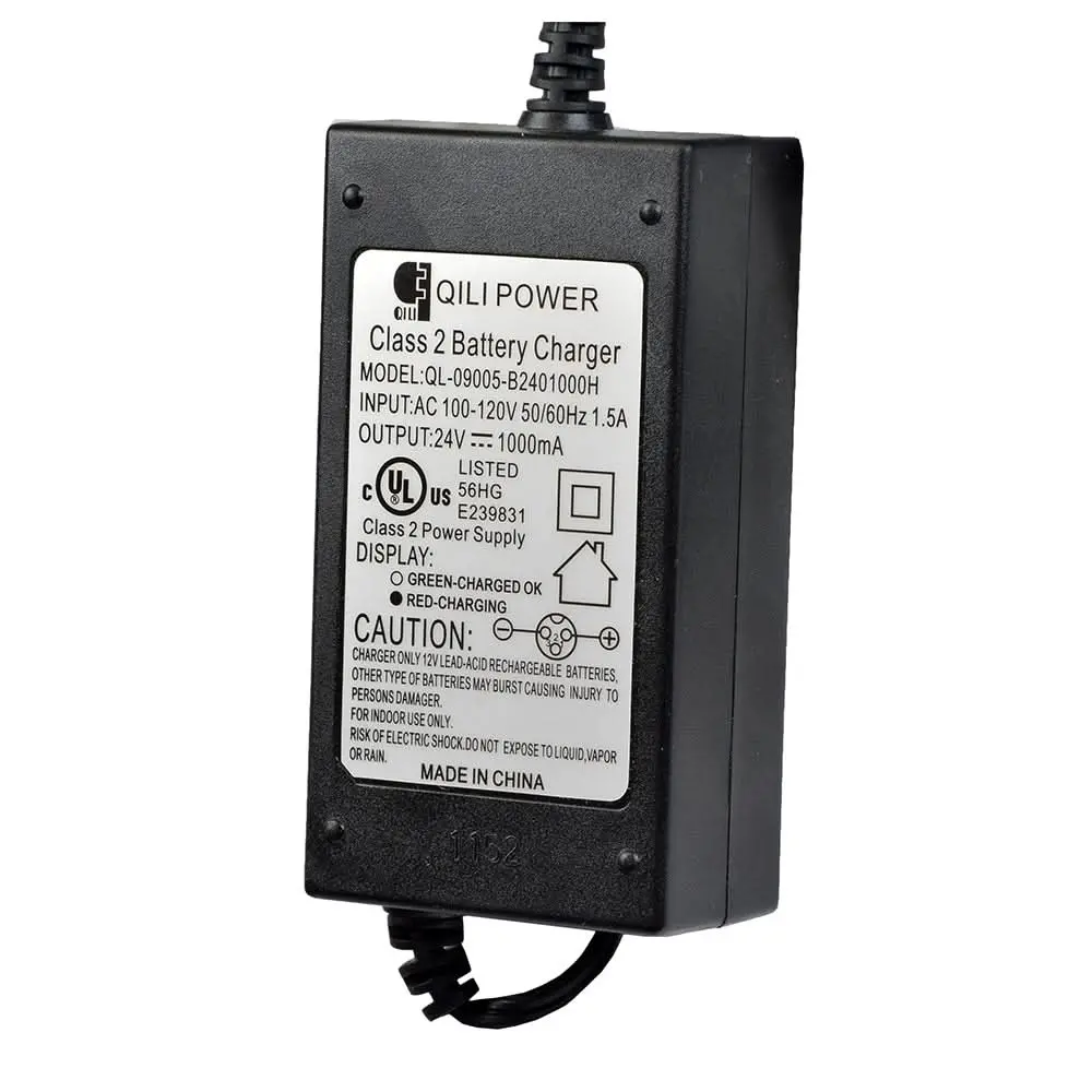 24 Volt 1.0 Amp 3-Prong Battery Charger For The Razor Espark 2