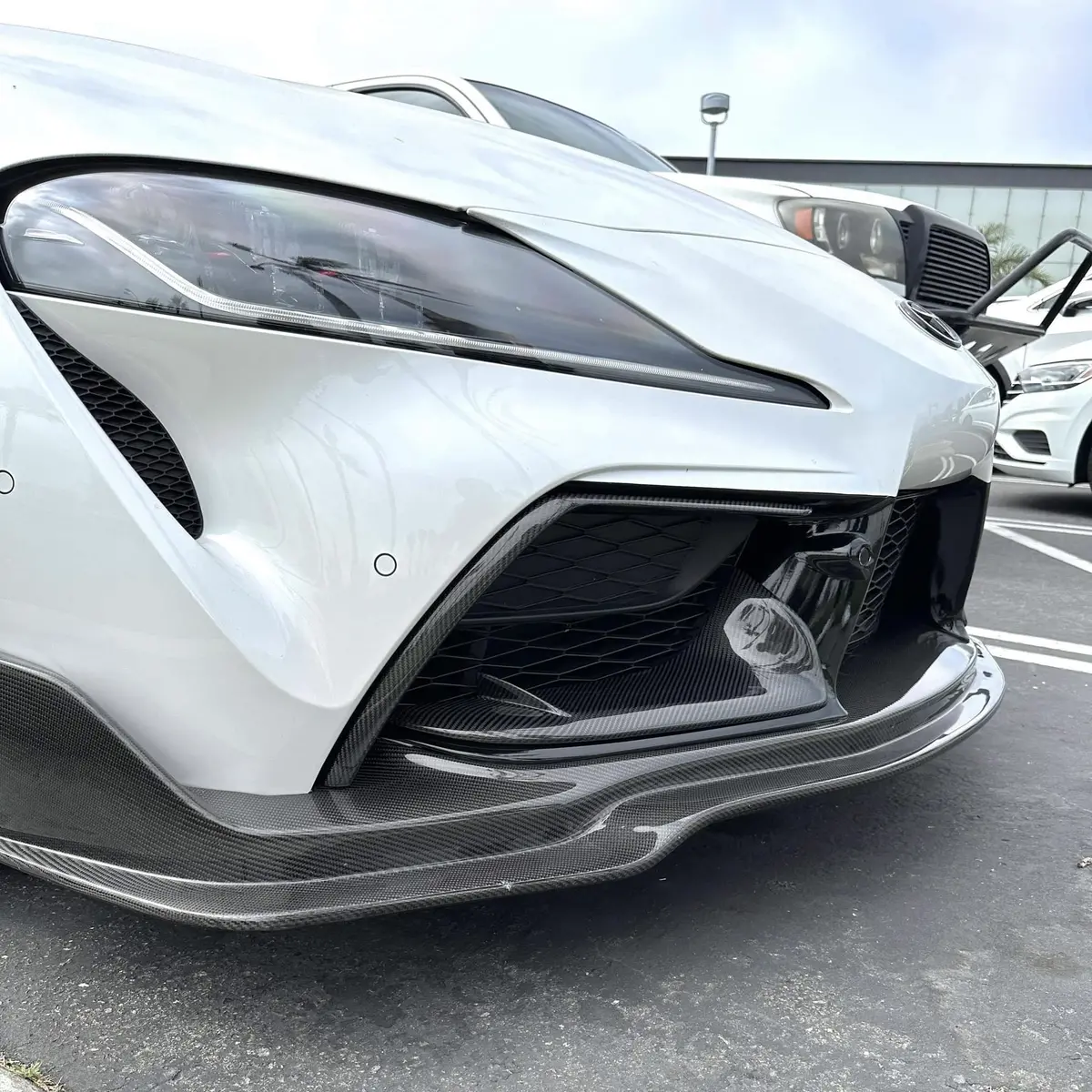 Supra A90 Carbon Fiber Front Lip 1