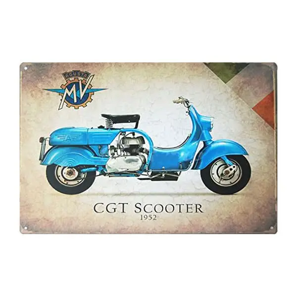12" X 8" Retro 1952 Cgt Scooter Metal Sign 1