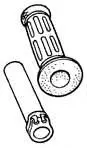 Right Handlebar Grip For Honda Helix Cn250 (All Models) (Oem) 1