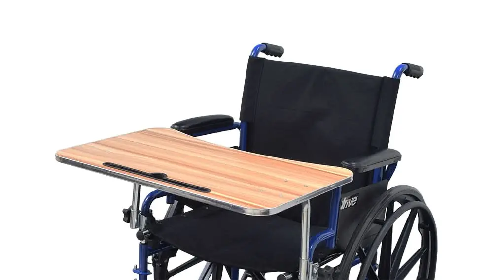 Wood Veneer Tray Table For Wheelchairs 1