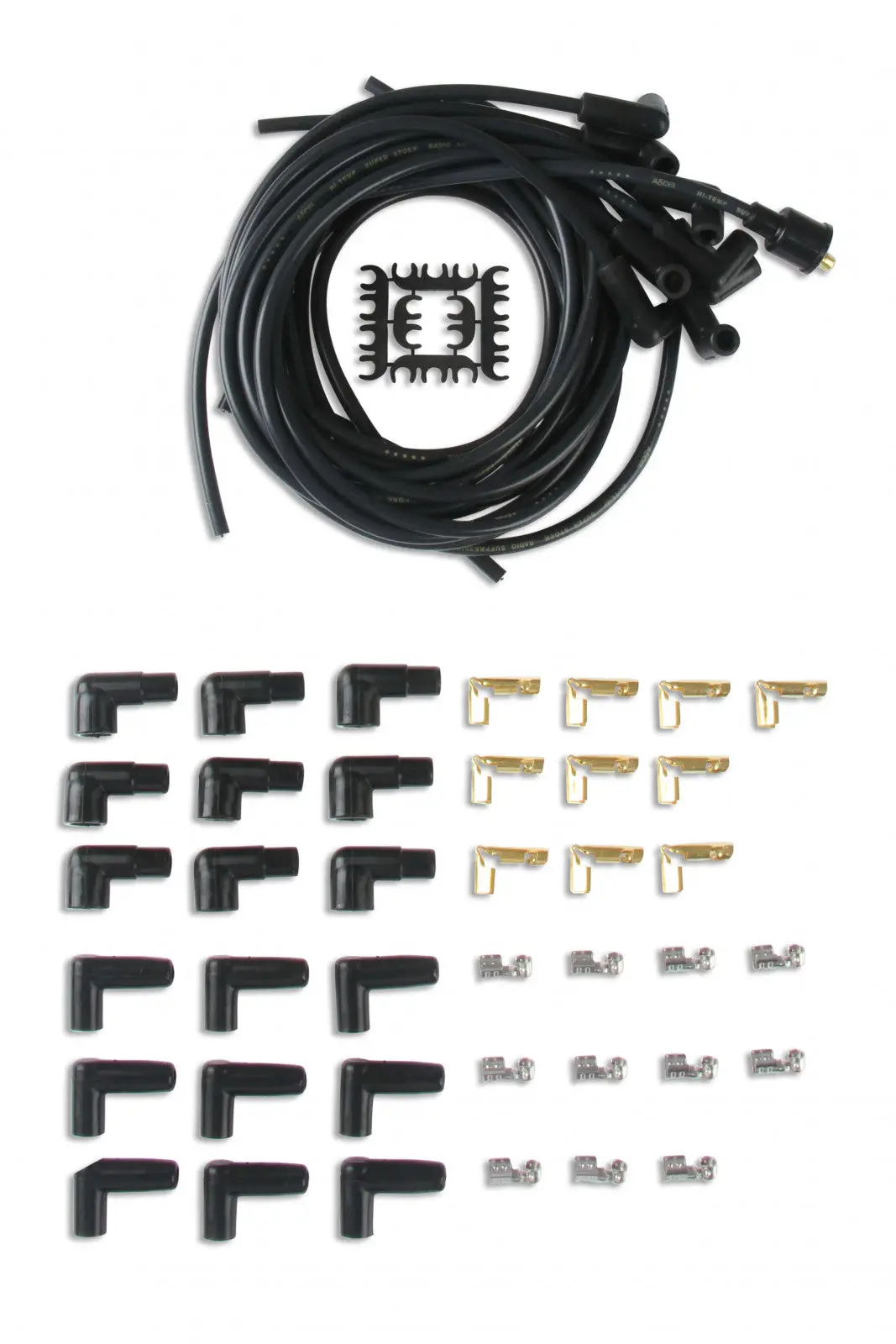 Accel Spark Plug Wire Set- 8Mm - Black Wire With Black 90 Deg Boots 2