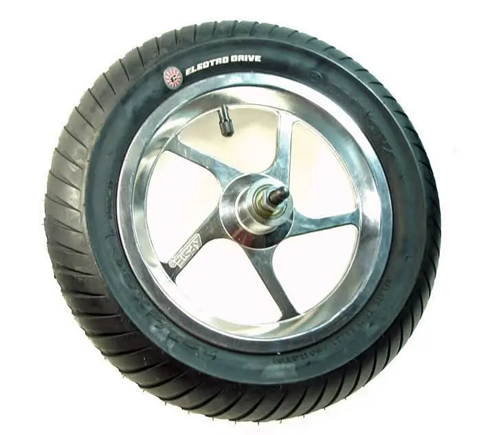 Currie 12-1/2" X 3.0" Complete Front Wheel Assembly (5 Spoke) 1