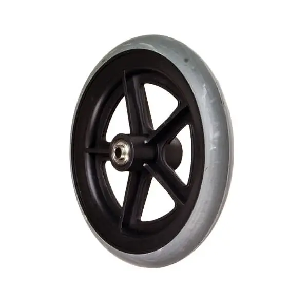 Gray Universal 8" Wheelchair Caster Wheel With 608Zz Bearings (Blemished) 1