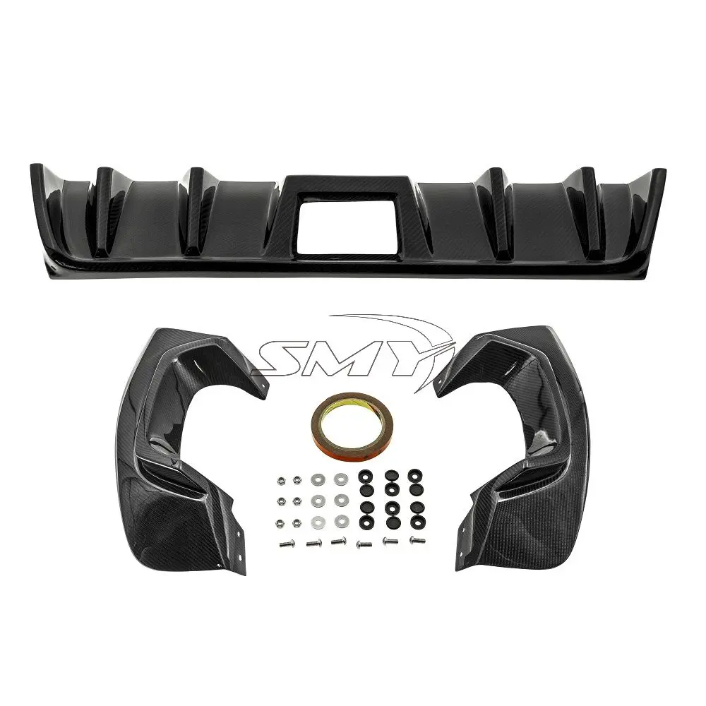 Smy Carbon Fiber Full Rear Valance Diffuser 3 Piece Kit 2015-2021 Wrx / Sti 1