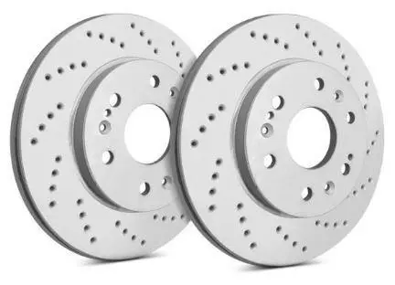 Sp Performance Double Drilled And Slotted Rear Brake Rotors | 2015-2020 Subaru Wrx 1