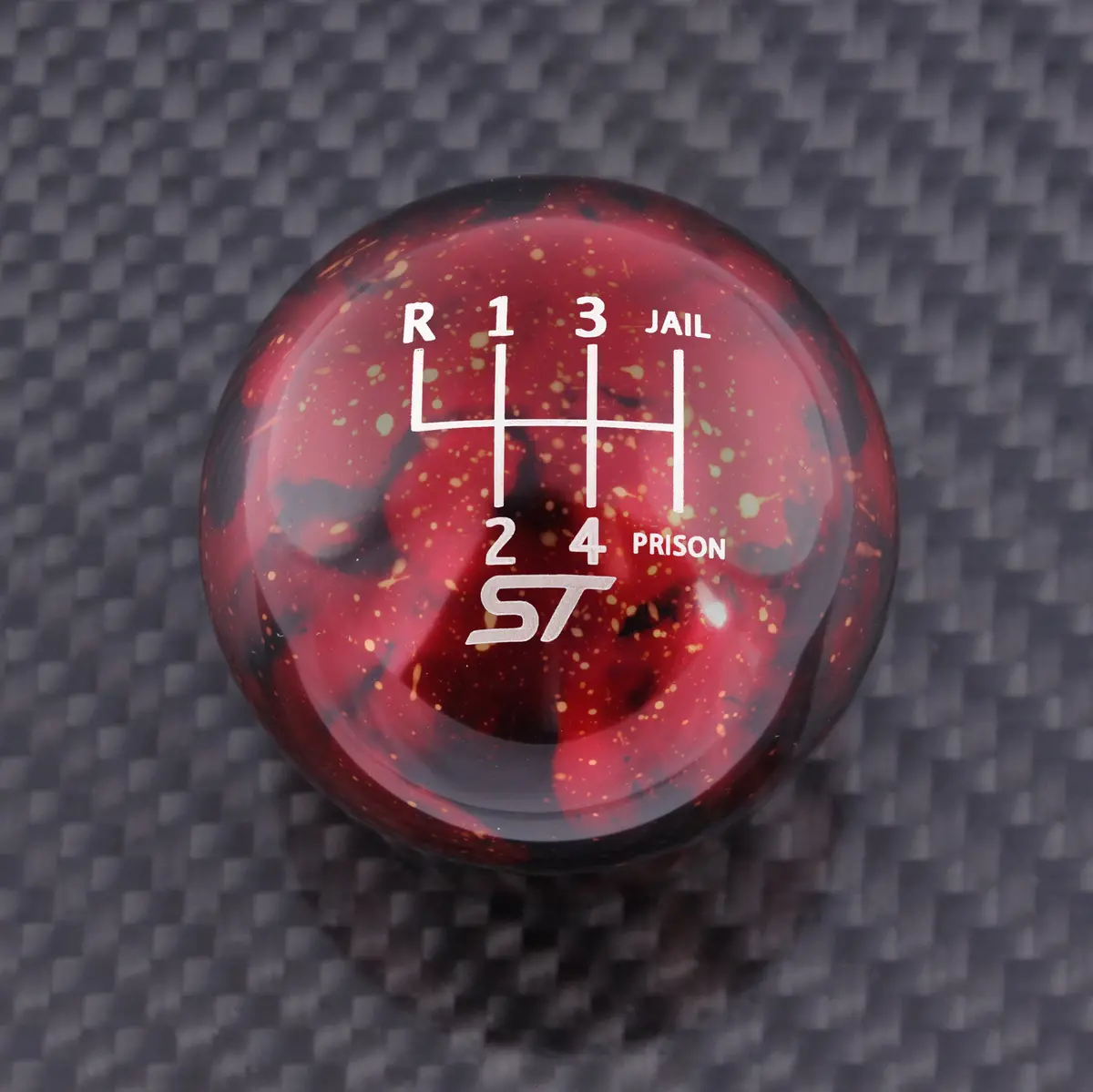Red Cosmic Space - 6 Speed St Jail-Prison Engraving - St/Rs Fitment 1