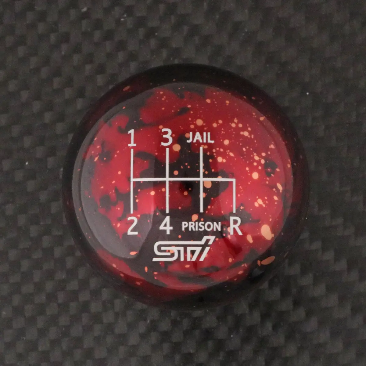 Red Cosmic Space - 6 Speed Sti Jail-Prison Engraving - 6 Speed Sti Fitment 1