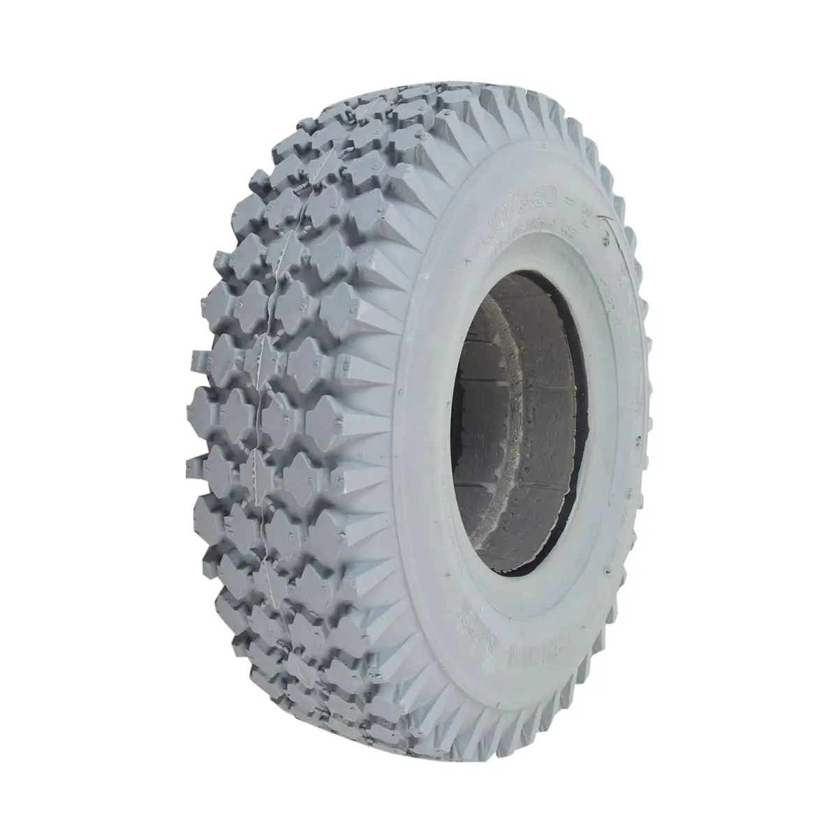 12"X4" (4.10/3.50-5) Foam-Filled Mobility Tire With C156 Knobby Tread 1