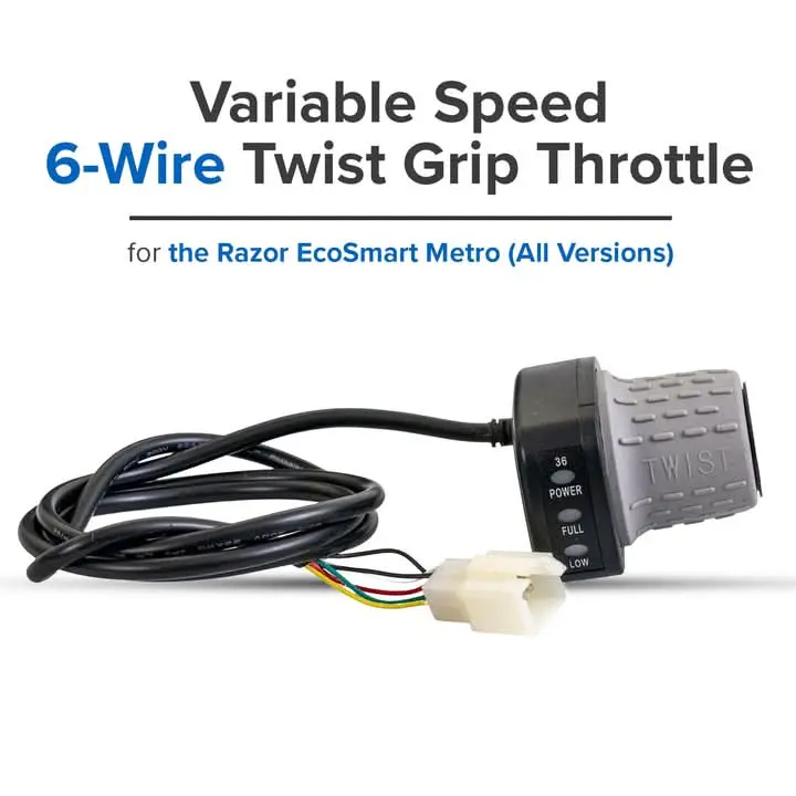 Razor Variable Speed 6-Wire Twist Grip Throttle For The Razor Ecosmart Metro 2