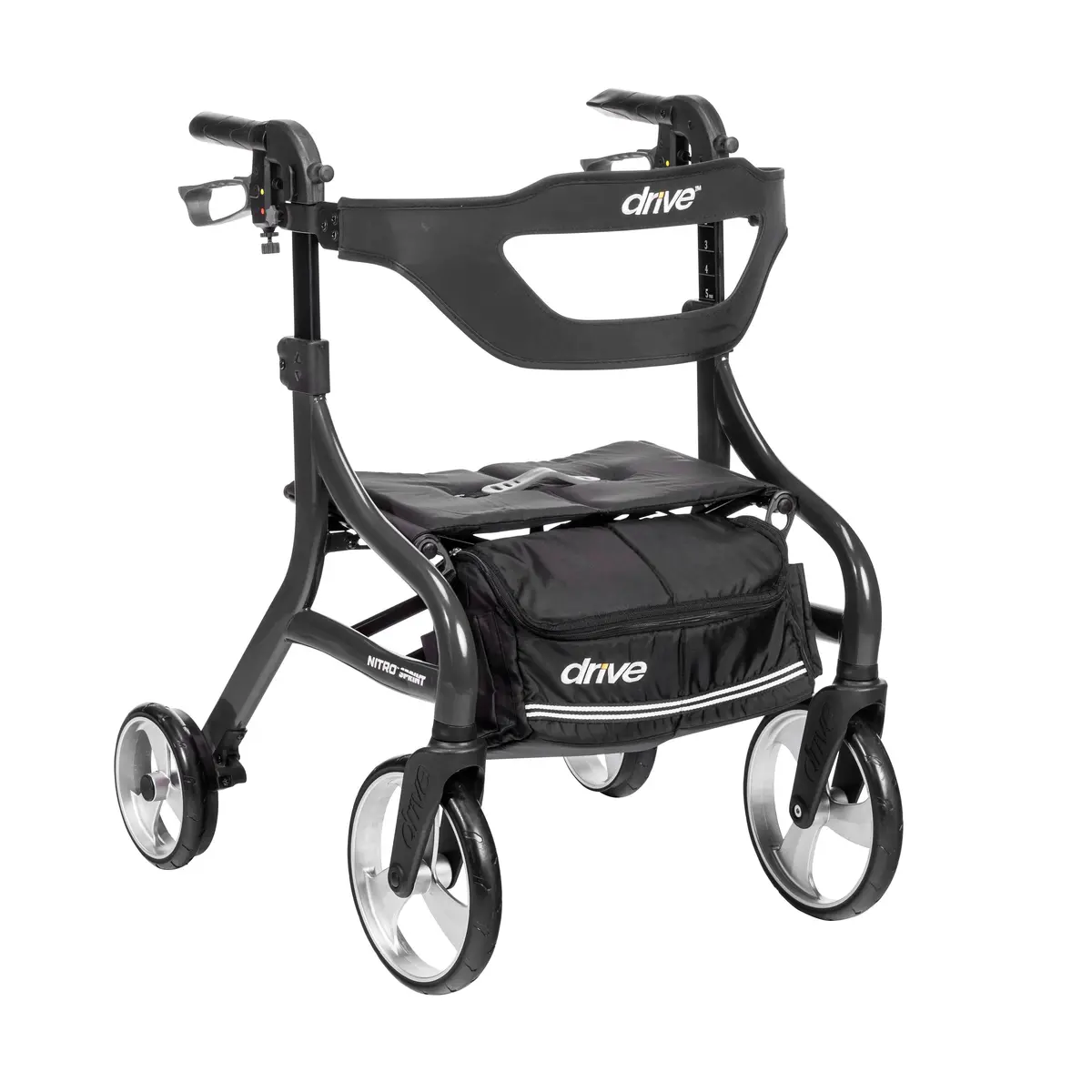 Nitro Sprint Rollator Rolling Walker, Hemi Height 1
