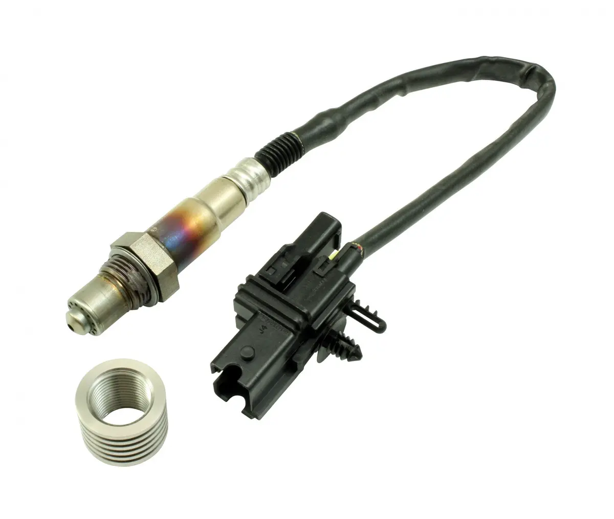 Aem Bosch Lsu 4.2 O2 Sensor With Stainless Tall Manifold Bung - 4 Channel Wideband 1