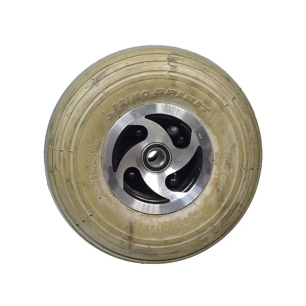 3.00-4 (10"X3", 260X85) Pneumatic Front Wheel Assembly For The Rascal 600F (Used) 1