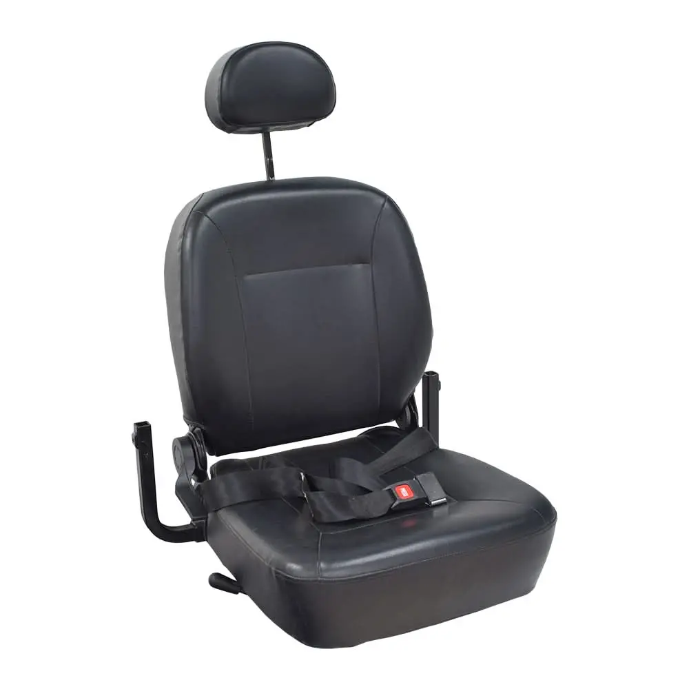 18"X18" Hi-Back Black Vinyl Limited Recline Comfort Seat Assembly For Jazzy Power Chairs (Used) 1