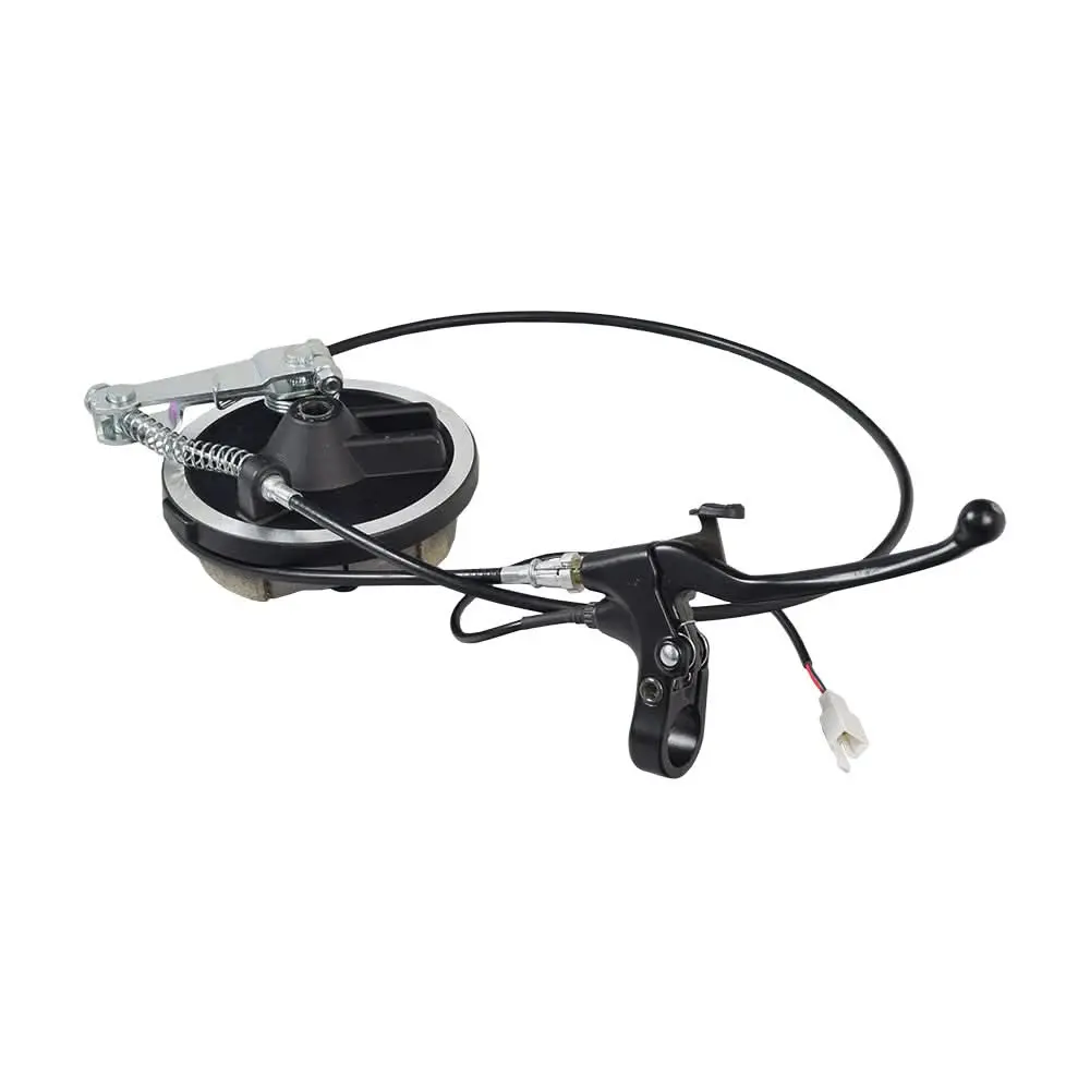 Front Drum Brake Assembly With Cable, Lever, & Drum Brake Shoes For The Ewheels Ew-36 Scooter (Used) 1