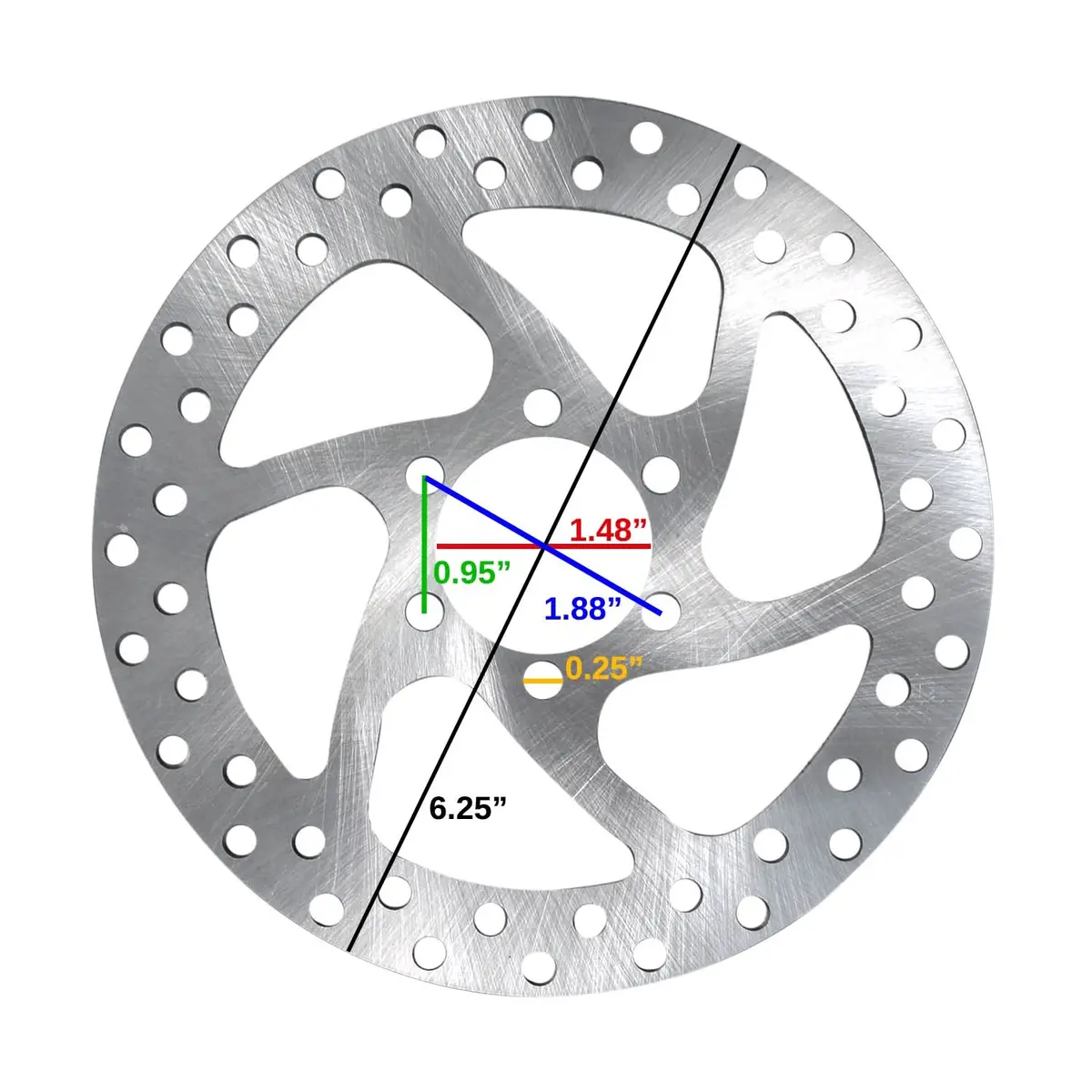 160 Mm Disc Brake Rotor For The Massimo Mm-Mb100 Mini Bike 1