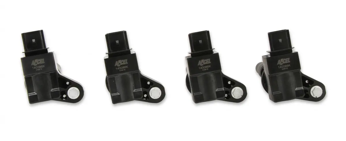 Accel Ignition Coils - General Motors 2.0L Turbo, 2.5L, Engines, Black, 4-Pack 1